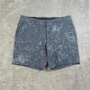 Under Armour Golf UA Drive Printed Tapered 8" Shorts Mens Size 40 Blue $75